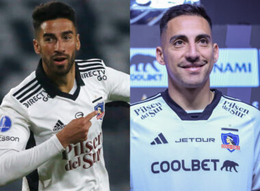 El ex jugador de Colo-Colo, Juan Martín Lucero y el nuevo delantero, Javier Correa