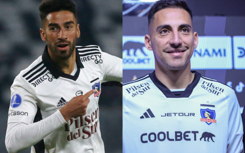 El ex jugador de Colo-Colo, Juan Martín Lucero y el nuevo delantero, Javier Correa