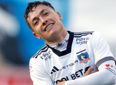 Primer plano al jugador de Colo-Colo, Cristián Zavala