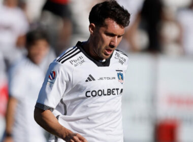 El jugador de Colo-Colo, César Fuentes en el partido frente a Huachipato.