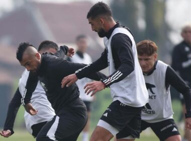 Entrenamiento de Colo-Colo en el Estadio Monumental.