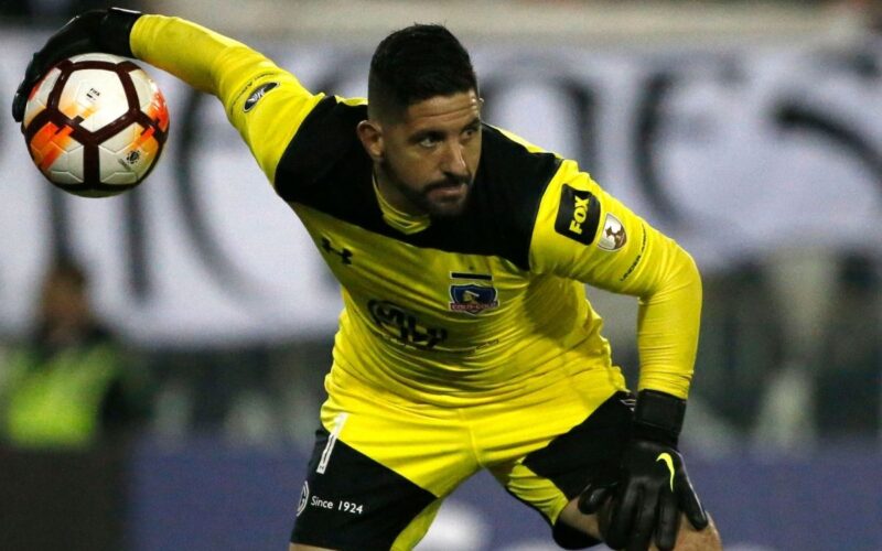 Agustín Orión durante el partido de Colo-Colo vs Cortinthians por Copa Libertadores.