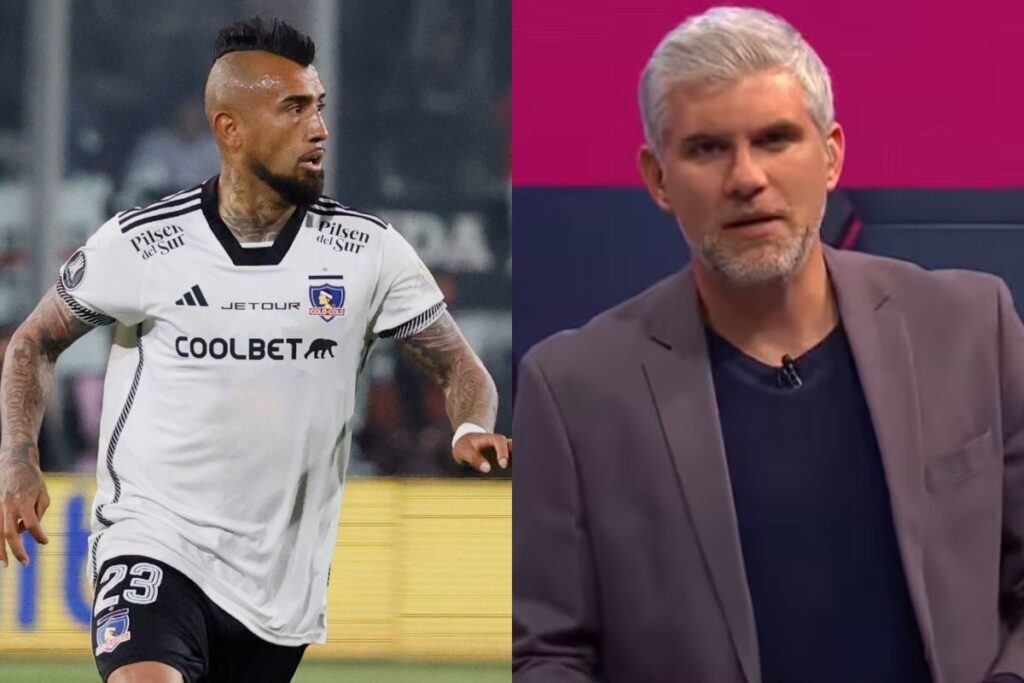 Manuel De Tezanos y Arturo Vidal con la camiseta de Colo-Colo.