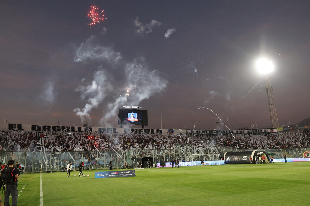 Primer plano al sector norte del Estadio Monumental.
