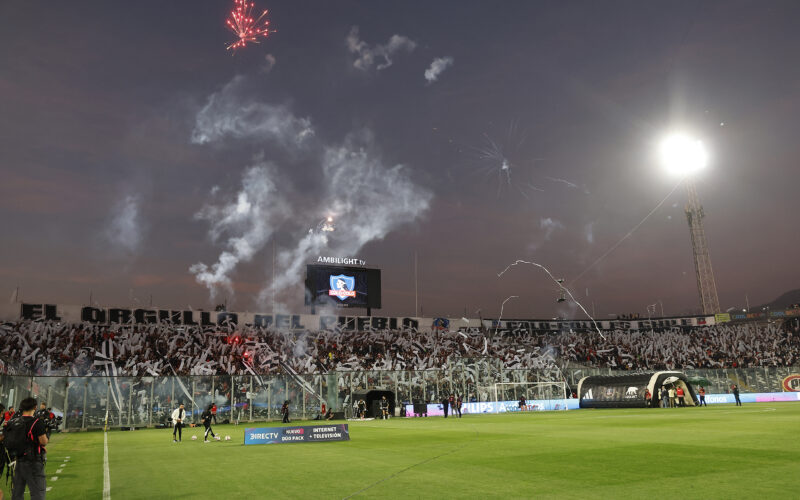 Primer plano al sector norte del Estadio Monumental.