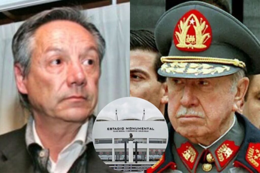 Primer plano a Peter Dragicevic y Augusto Pinochet