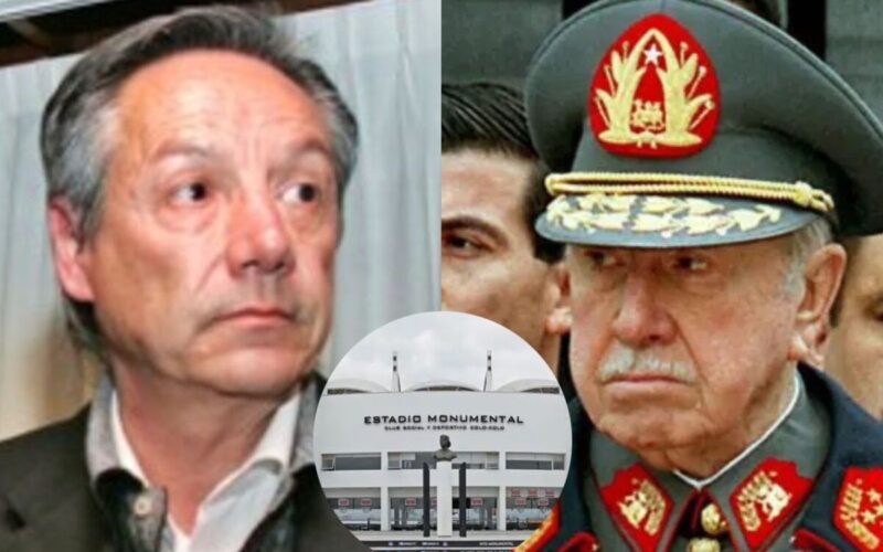 Primer plano a Peter Dragicevic y Augusto Pinochet