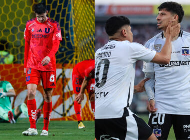 Jugadores de Universidad de Chile y Colo-Colo.