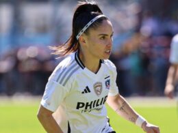 Javiera Grez en el partido de Colo-Colo Femenino.