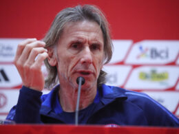 Futbol, Conferencia de prensa seleccion chilena. El entrenador de la selección chilena Ricardo Gareca realiza conferencia de prensa previo al partido contra Ecuador realizado en el la sede de la ANFP Santiago, Chile. 24/03/2025 Jonnathan Oyarzun/Photosport Football, Chilean national team press conference The coach of the Chilean team Ricardo Gareca holds a press conference prior to the match against Ecuador held at the ANFP headquarters in Santiago, Chile 24/03/2025 Jonnathan Oyarzun/Photosport
