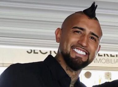 Arturo Vidal en el Estadio Monumental.