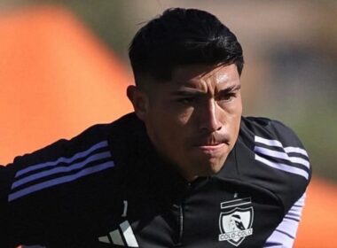 Brayan entrenando con Colo-Colo.