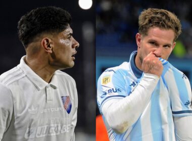 Claudio Aquino y Bruno Zuculini. Colo-Colo vs Racing Club.