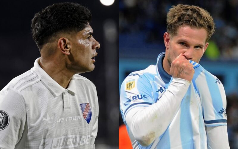 Claudio Aquino y Bruno Zuculini. Colo-Colo vs Racing Club.