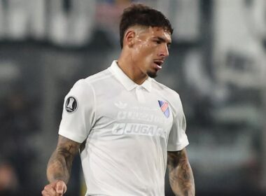Alan Saldivia en el duelo de Colo-Colo vs Fortaleza