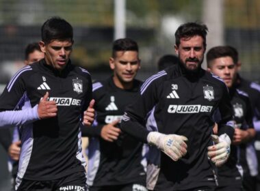 Entrenamiento de Colo-Colo en el Estadio Monumental.