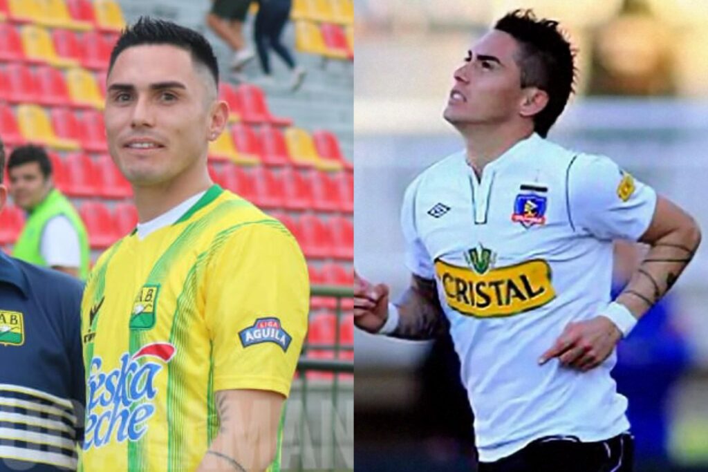 Jean Paul Pineda con la camiseta de Colo-Colo y Atlético Bucaramanga.