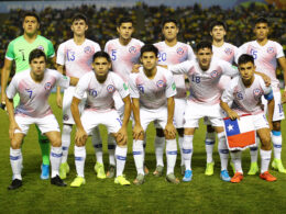 Futbol, Brasil vs Chile Campeonato Mundial Sub 17 Los jugadores de Chlle, posan para los fotografos, durante el partido por octavos de final, disputado en el estadio Bezerrao en Gama, Brasil. 06/11/2019 Heuler Andrey/DiaEsportivo/Photosport ******* Football, Brasil vs Chile Championship Sub 17 Chile players pose to the photografers, during the match at the Bezarrao stadium in Gama, Brasil. 06/11/2019 Heuler Andrey/DiaEsportivo/Photosport