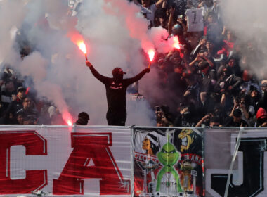 Futbol, Arengazo Colo Colo Se realiza el arengazo de la Garra Blanca en el Estadio Monumental previo al clasico contra Universidad de Chile 08/08/2024 Jonnathan Oyarzun/Photosport Football, Arengazo Colo Colo Fans of Colo Colo are pictured is held at the Monumental Stadium prior to the classic against Universidad de Chile.08/08/2024 Jonnathan Oyarzun/Photosport