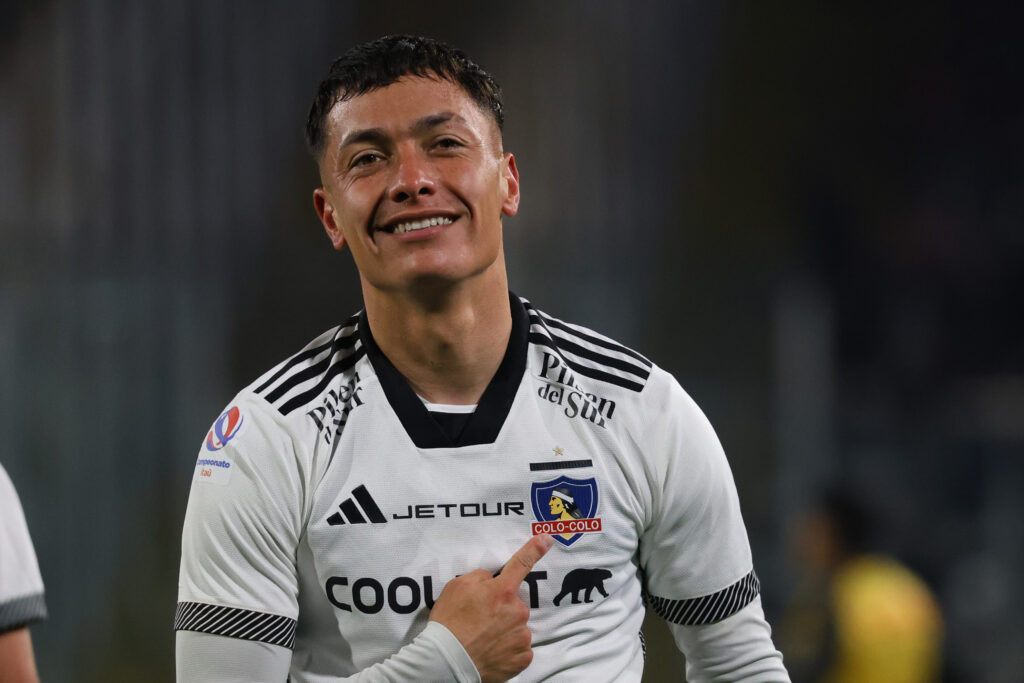 Futbol, Colo Colo vs Coquimbo Unido. Fecha 20, Campeonato Nacional 2024. El jugador de Colo Colo Cristian Zavala, celebra su gol contra Coquimbo Unido durante el partido de primera division disputado en el estadio Monumental en Santiago, Chile. 16/08/2024 Marcelo Hernandez/Photosport Football, Colo Colo vs Coquimbo Unido. 20 th turn, 2024 National Championship. Colo Colo's player Cristian Zavala, celebrates his goal against Coquimbo Unido during the first division match held at the Monumental stadium in Santiago, Chile. 16/08/2024 Marcelo Hernandez/Photosport