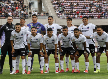 Futbol, Deportes La Serena vs Colo Colo. Fecha 1, Liga de Primera 2025. El equipo de Colo Colo es fotografiado durante un partido de primera division contra Deportes La Serena disputado en el estadio La Portada de La Serena, Chile. 16/02/2025 Andres Pina/Photosport Football, Deportes La Serena vs Colo Colo. 1st turn, 2025 First division league. Colo Colo team are pictured during a first division match against Deportes La Serena at the La Portada stadium in La Serena, Chile. 16/02/2025 Andres Pina/Photosport