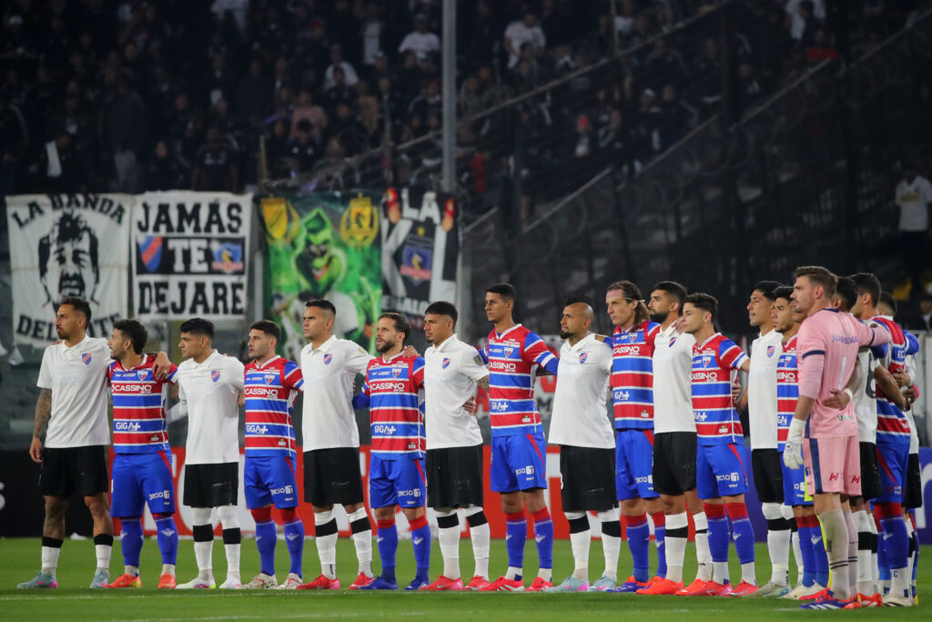 Futbol, Colo Colo vs Fortaleza. Fase de grupos, Copa Libertadores 2025. Colo Colo contra Fortaleza previo al partido de copa libertadores por el grupo E disputado en el estadio Monumental en Santiago, Chile. 10/04/2024 Jonnathan Oyarzun/Photosport Football, Colo Colo vs Fortaleza. Group stage, Copa Libertadores 2025. Colo Colo against Fortaleza before the copa libertadores match for group E at the Monumental stadium in Santiago, Chile. 10/04/2024 Jonnathan Oyarzun/Photosport