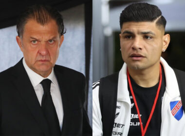Primer plano de Aníbal Mosa y Claudio Aquino.