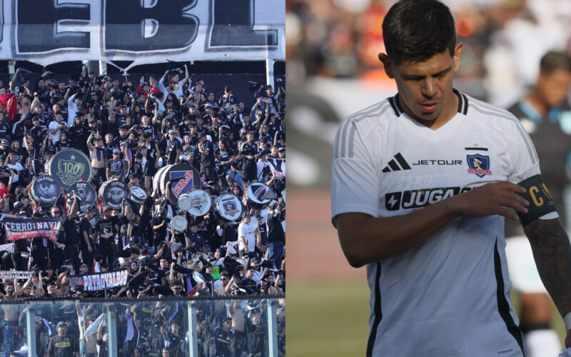 Garra Blanca en el Estadio Monumental y Esteban Pavez con la camiseta de Colo-Colo.