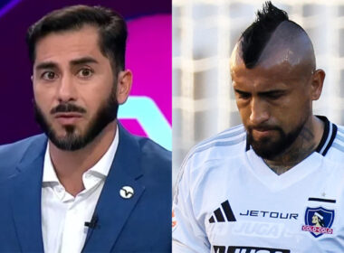 Primer plano de Johnny Herrera y Arturo Vidal.