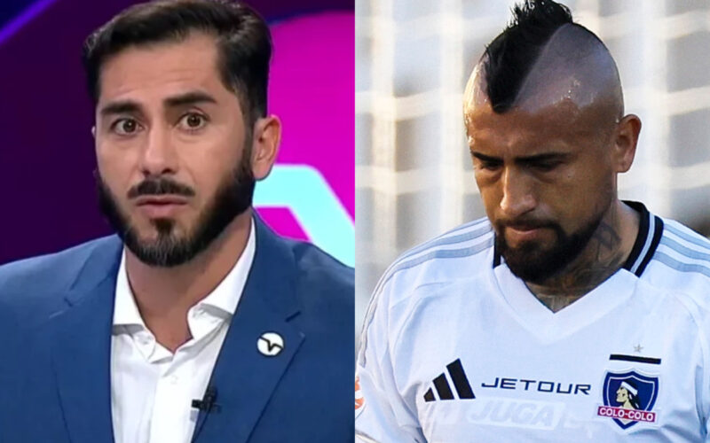 Primer plano de Johnny Herrera y Arturo Vidal.