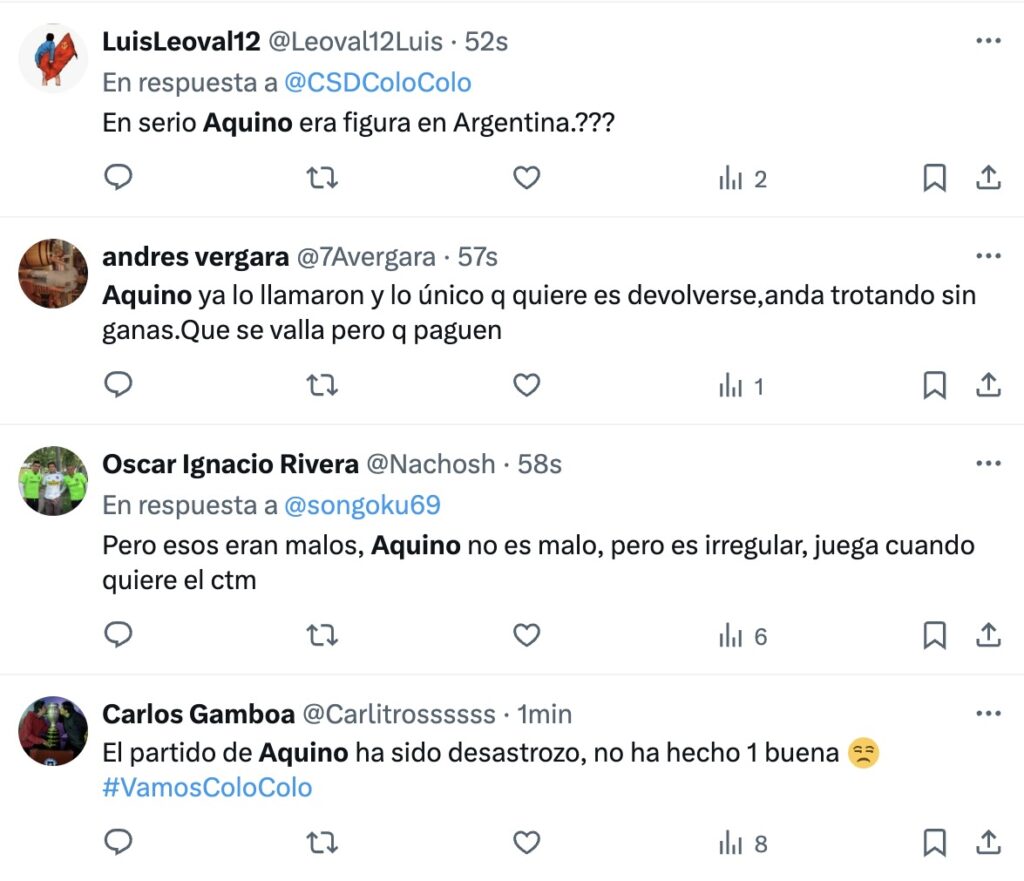 Comentario de hinchas