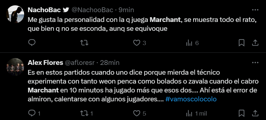 Comentarios sobre Marchant.