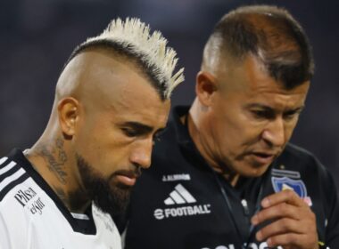 Arturo Vidal y Jorge Almirón