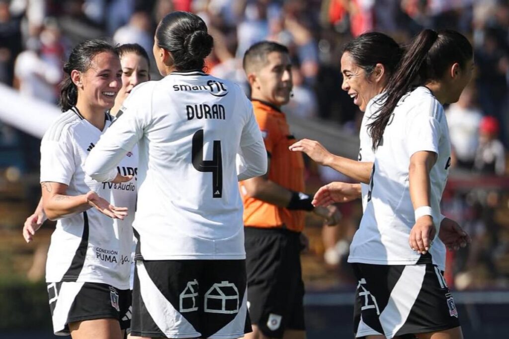Gol d Colo-Colo frente a  Audax Italiano Femenino en la Liga Femenina 2025.