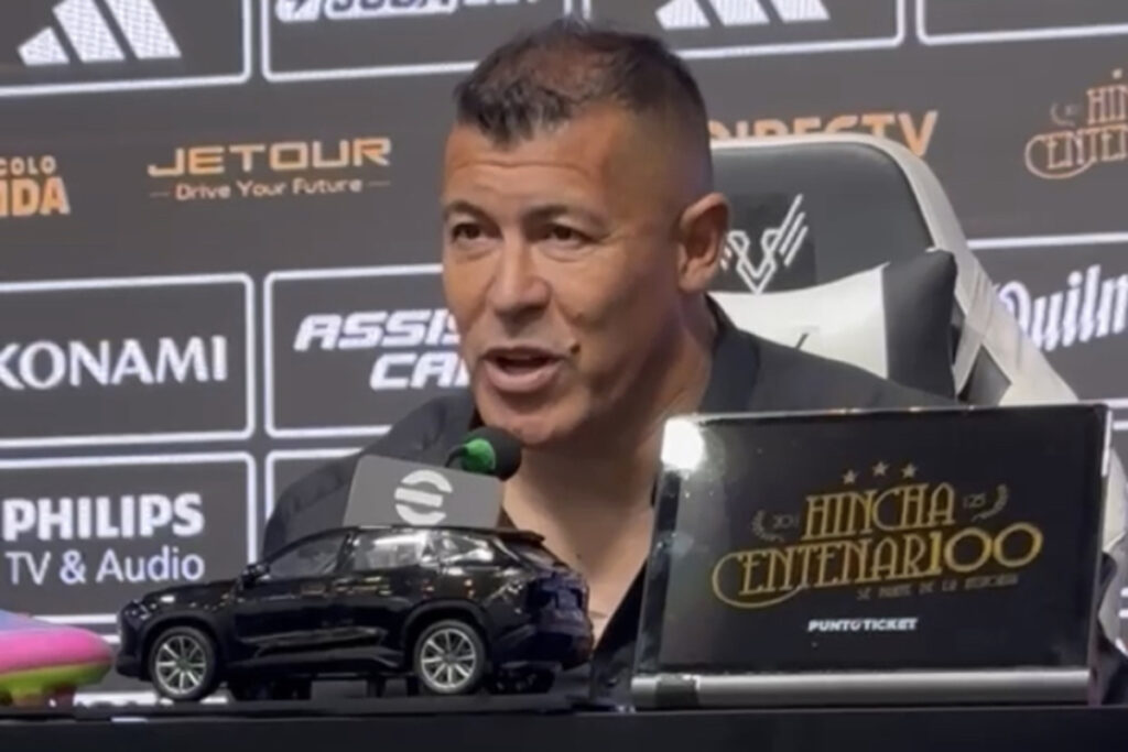 Captura de pantalla de conferencia de prensa de Jorge Almirón.
