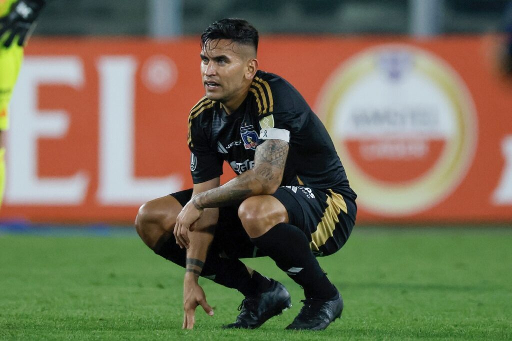 Sebastián Vegas lamentando el gol a última hora de Racing