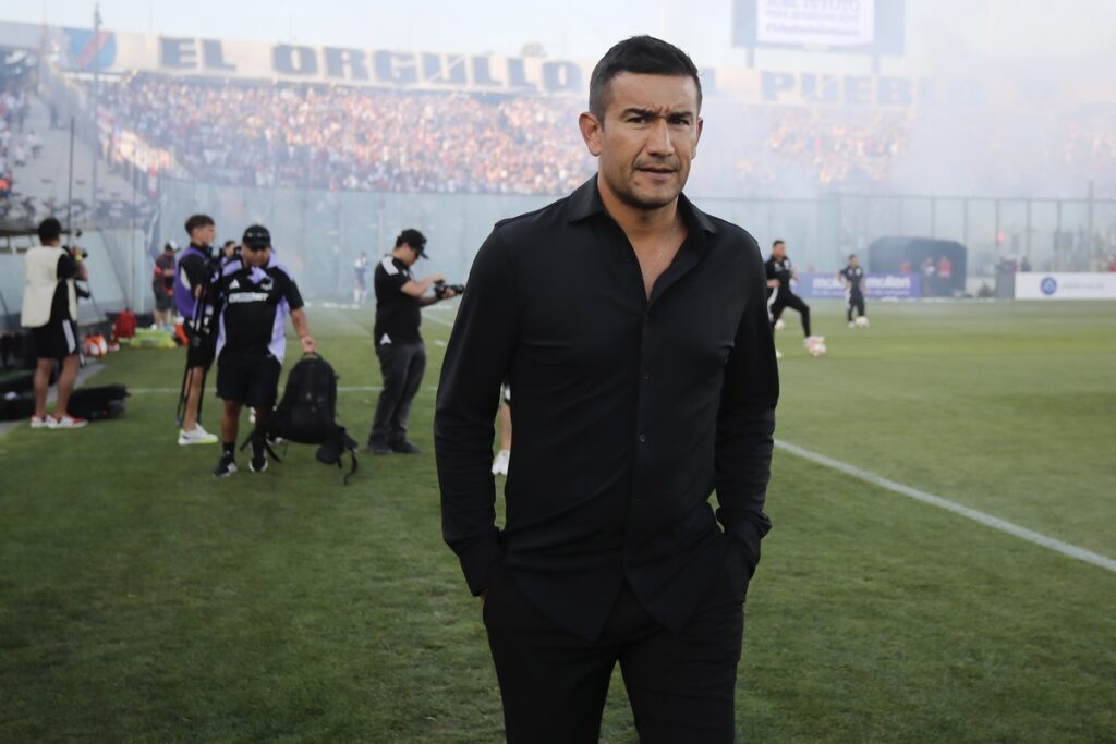 Víctor Rivero en el Estadio Monumental.