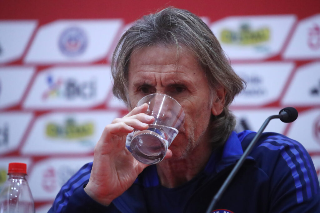 Futbol, Conferencia de prensa seleccion chilena. El entrenador de la selección chilena Ricardo Gareca realiza conferencia de prensa previo al partido contra Ecuador realizado en el la sede de la ANFP Santiago, Chile. 24/03/2025 Jonnathan Oyarzun/Photosport Football, Chilean national team press conference The coach of the Chilean team Ricardo Gareca holds a press conference prior to the match against Ecuador held at the ANFP headquarters in Santiago, Chile 24/03/2025 Jonnathan Oyarzun/Photosport