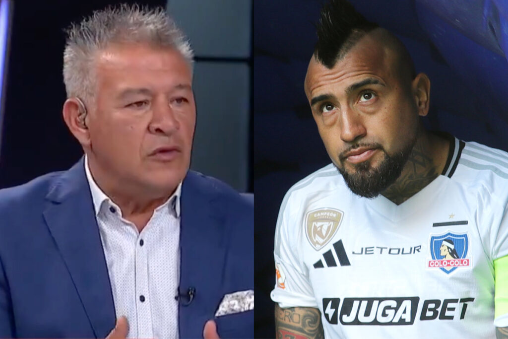 Prime plano de Claudio Borghi y Arturo Vidal.