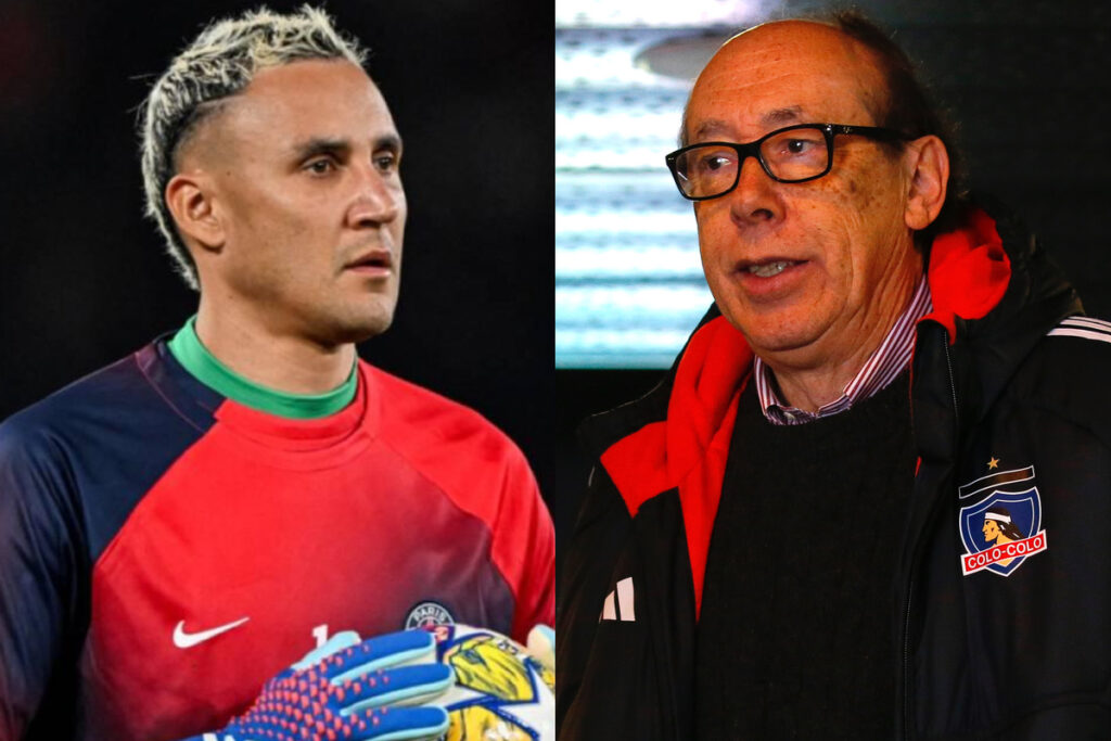 Primer plano de Keylor Navas y Alfredo Stöhwing.