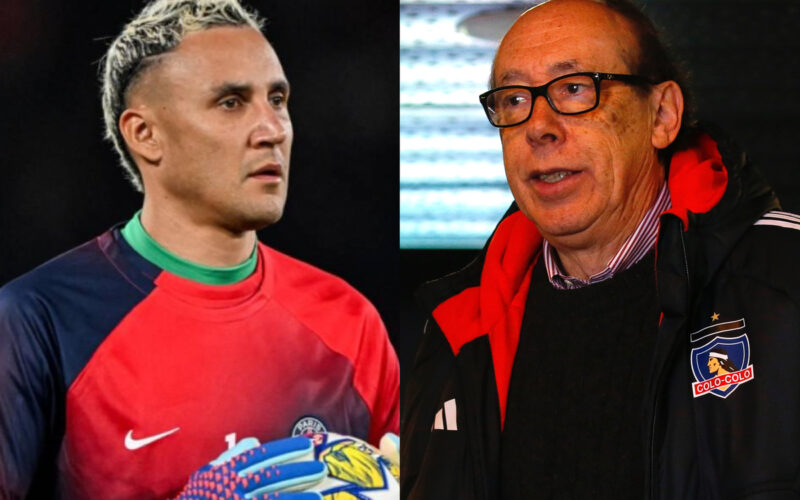 Primer plano de Keylor Navas y Alfredo Stöhwing.