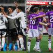 Jugadores de Colo-Colo y Real Valladolid abrazados.