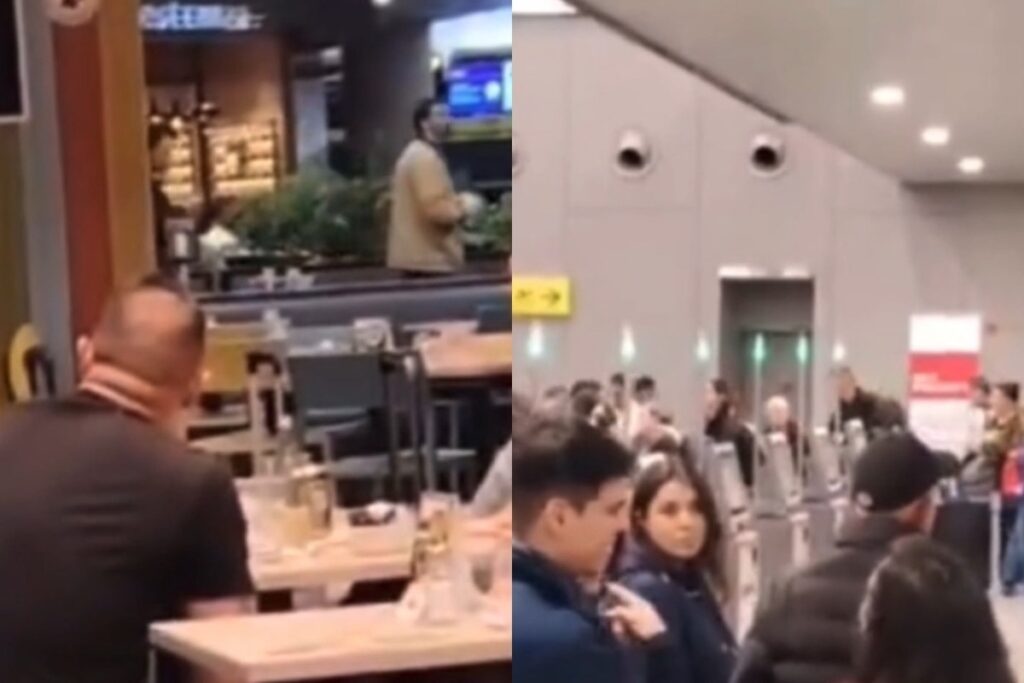 Registro de Almirón viendo el partido de Colo-Colo ante La Calera