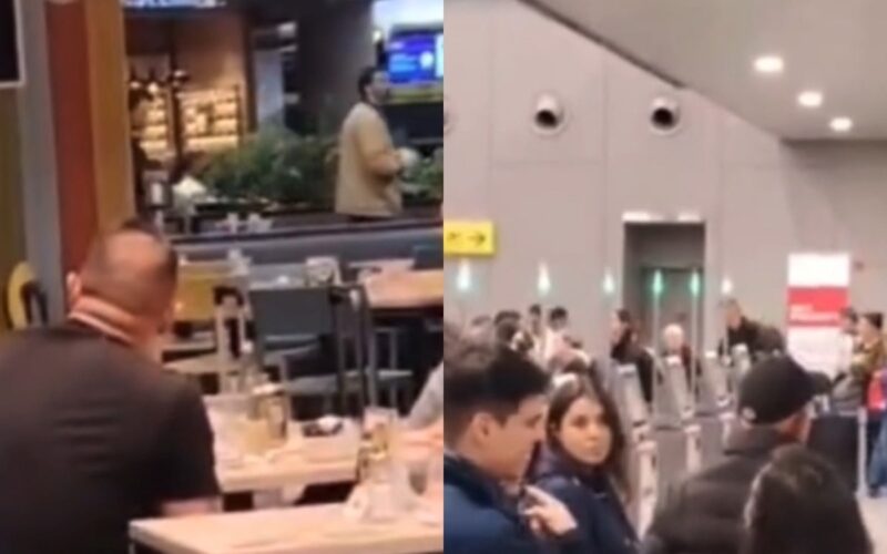 Registro de Almirón viendo el partido de Colo-Colo ante La Calera