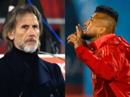 Arturo Vidal siendo el capitán de La Roja