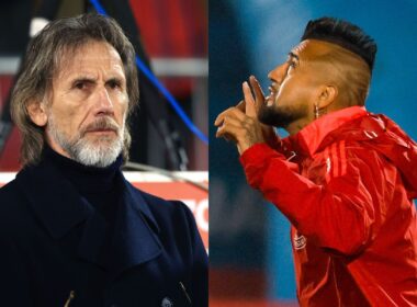Arturo Vidal siendo el capitán de La Roja