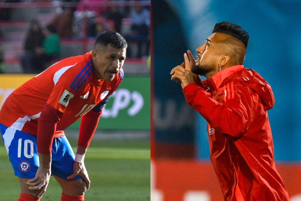 Arturo Vidal junto a Alexis Sánchez en La Roja