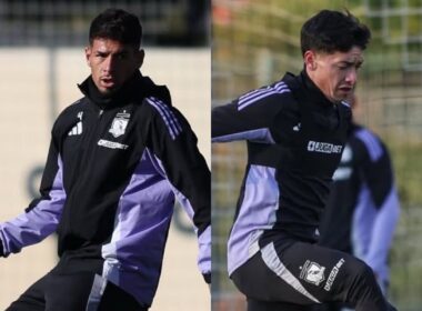 Saldivia y Zavala entrenando en Colo-Colo.