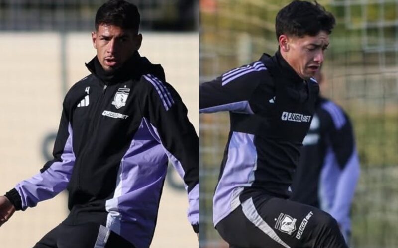 Saldivia y Zavala entrenando en Colo-Colo.