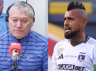 Primer plano de Patricio Yáñez y Arturo Vidal.